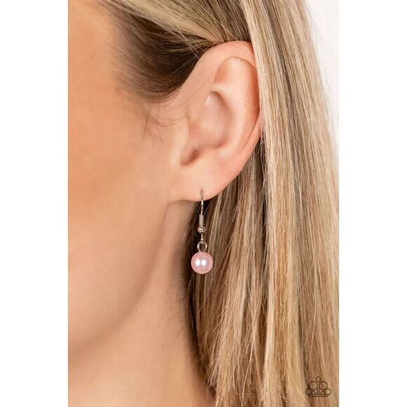 Tearoom Gossip Pink Necklace (386) - Picture 3 of 3